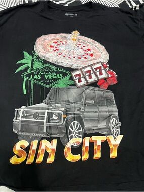 Sin City Las Vegas Graphic Tee - Black